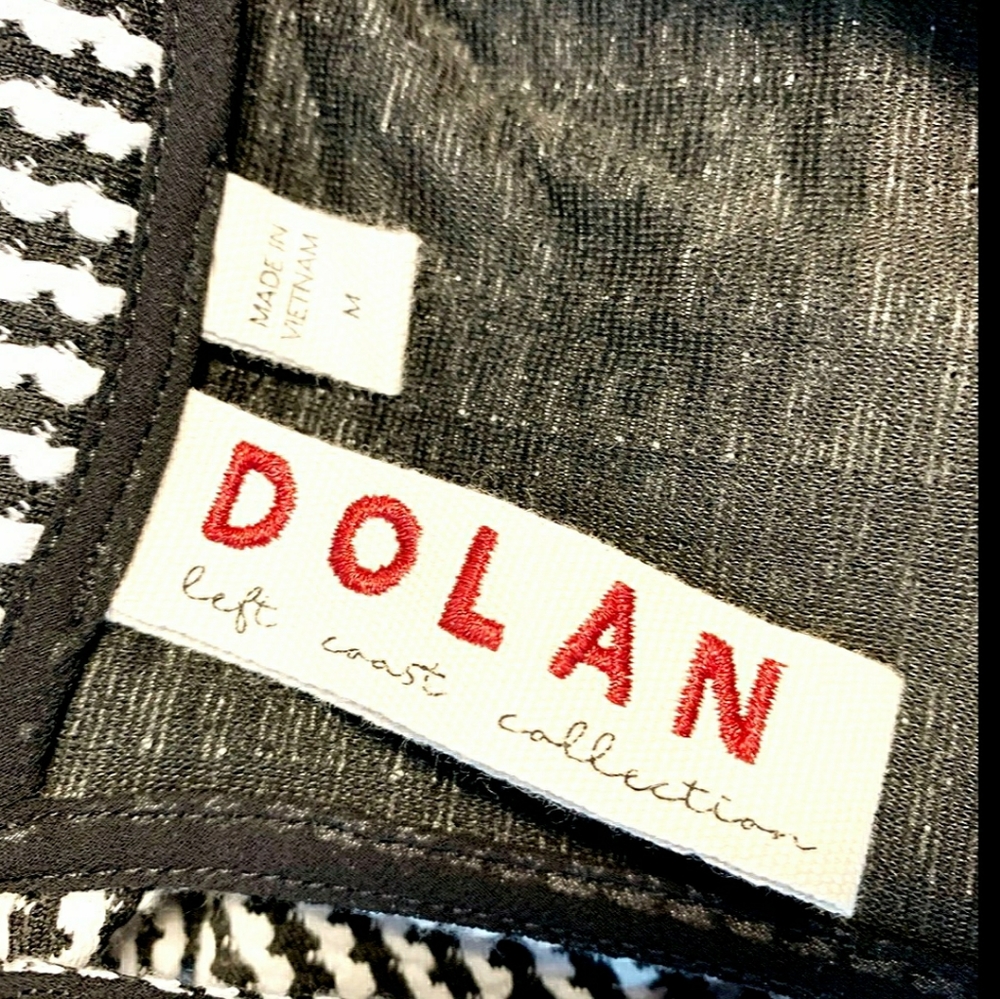 🖤🤍 Dolan Callan Houndstooth Ruffled Top - Picture 7 of 8